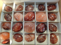 Polished Red Hematoid Quartz Palm Stones x 21 From Madagascar - Toprock Gemstones and Minerals