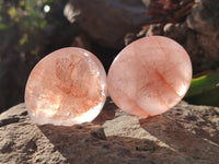 Polished Red Hematoid Quartz Palm Stones x 21 From Madagascar - Toprock Gemstones and Minerals