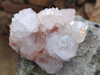 Natural Light Amethyst Spirit Quartz Clusters x 4 From Boekenhouthoek, South Africa - Toprock Gemstones and Minerals