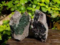 Natural Libethenite Crystals On Dolomite Matrix Specimens x 5 From Shituru, Congo - Toprock Gemstones and Minerals