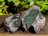 Natural Libethenite Crystals On Dolomite Matrix Specimens x 5 From Shituru, Congo - Toprock Gemstones and Minerals