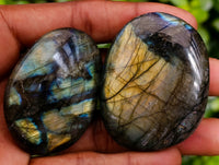 Polished Labradorite Palm Stones x 24 From Tulear, Madagascar - Toprock Gemstones and Minerals