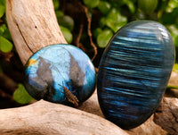 Polished Labradorite Palm Stones x 24 From Tulear, Madagascar - Toprock Gemstones and Minerals