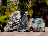 Natural Libethenite Crystals On Dolomite Matrix Specimens x 12 From Shituru, Congo - Toprock Gemstones and Minerals