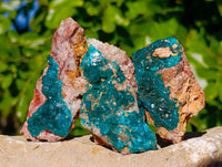 Natural Dioptase on Dolomite Matrix Specimens x 12 From Likasi, Congo - Toprock Gemstones and Minerals