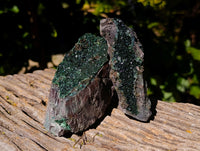 Natural Libethenite Crystals On Dolomite Matrix Specimens x 4 From Shituru, Congo - Toprock Gemstones and Minerals