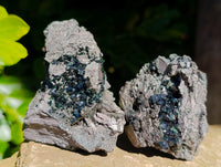 Natural Libethenite Crystals On Dolomite Matrix Specimens x 6 From Shituru, Congo - Toprock Gemstones and Minerals