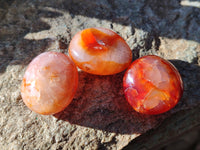 Polished Carnelian Palm Stones x 24 From Madagascar - Toprock Gemstones and Minerals