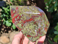 Polished Bastite Dragons Blood Stone Points x 2 From Tshipise, South Africa - Toprock Gemstones and Minerals