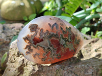 Polished Red Sashe River Agate Palm Stones x 6 From Zimbabwe - Toprock Gemstones and Minerals