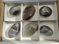 Polished Red Sashe River Agate Palm Stones x 6 From Zimbabwe - Toprock Gemstones and Minerals