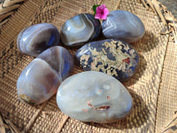 Polished Red Sashe River Agate Palm Stones x 6 From Zimbabwe - Toprock Gemstones and Minerals