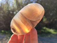 Polished Red Sashe River Agate Palm Stones x 6 From Zimbabwe - Toprock Gemstones and Minerals