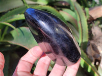 Polished Black Tourmaline Standing Free Form x 2 From Madagascar - Toprock Gemstones and Minerals