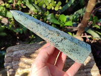 Polished "African Turquoise" Chrysocolla Points x 3 From Blue Mine, South Africa - Toprock Gemstones and Minerals