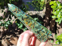 Polished "African Turquoise" Chrysocolla Points x 3 From Blue Mine, South Africa - Toprock Gemstones and Minerals