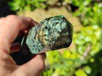 Polished "African Turquoise" Chrysocolla Points x 3 From Blue Mine, South Africa - Toprock Gemstones and Minerals