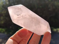Polished Double Terminated Rose Quartz Points x 6 Ambatondrazaka, Madagascar - Toprock Gemstones and Minerals