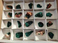 Natural Dioptase on Dolomite Matrix Specimens x 20 From Likasi, Congo - Toprock Gemstones and Minerals