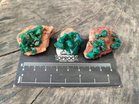 Natural Dioptase on Dolomite Matrix Specimens x 20 From Likasi, Congo - Toprock Gemstones and Minerals