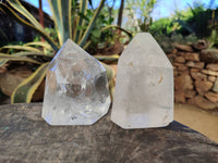 Polished Clear Quartz Crystals x 2 From Madagascar - Toprock Gemstones and Minerals