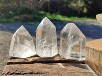Polished Clear Quartz Crystals x 12 From Madagascar - Toprock Gemstones and Minerals
