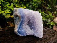 Natural Blue Lace Agate Geode Specimens x 2 From Nsanje, Malawi - Toprock Gemstones and Minerals