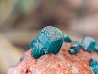 Natural Dioptase on Dolomite Matrix Specimens x 12 From Likasi, Congo - Toprock Gemstones and Minerals