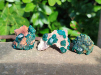 Natural Dioptase on Dolomite Matrix Specimens x 22 From Likasi, Congo - Toprock Gemstones and Minerals