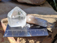 Polished Clear And Smokey Quartz Crystals x 6 From Madagascar - Toprock Gemstones and Minerals