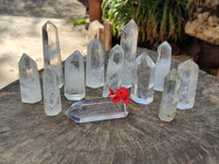 Polished Clear Quartz Crystals x 12 From Madagascar - Toprock Gemstones and Minerals