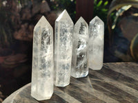 Polished Clear Quartz Crystals x 12 From Madagascar - Toprock Gemstones and Minerals