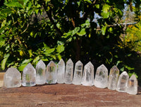 Polished Clear Quartz Crystals x 12 From Madagascar - Toprock Gemstones and Minerals