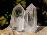 Polished Clear Quartz Crystals x 12 From Madagascar - Toprock Gemstones and Minerals