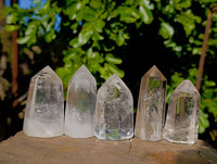 Polished Clear Quartz Crystals x 12 From Madagascar - Toprock Gemstones and Minerals