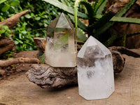 Polished Clear Quartz Crystals x 3 From Madagascar - Toprock Gemstones and Minerals