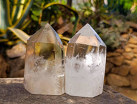 Polished Clear Quartz Crystals x 3 From Madagascar - Toprock Gemstones and Minerals