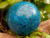 Polished Conglomerate Shattuckite Sphere x 1 From Congo - Toprock Gemstones and Minerals