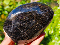 Polished Black Tourmaline Standing Free Forms x 5 From Madagascar - Toprock Gemstones and Minerals