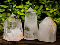Polished Clear Quartz Crystals x 3 From Madagascar - Toprock Gemstones and Minerals
