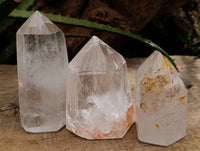Polished Clear Quartz Crystals x 3 From Madagascar - Toprock Gemstones and Minerals