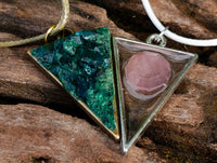 Hand Made Specially Selected Mixed Crystal Pendants - Set in Resin x 6 From Southern Africa - Toprock Gemstones and Minerals