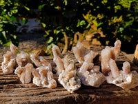 Natural Limonite Coated Fairy Spirit Quartz Clusters x 12 From South Africa - Toprock Gemstones and Minerals