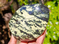 Polished Leopard Stone Standing Free Forms x 4 From Zimbabwe - Toprock Gemstones and Minerals