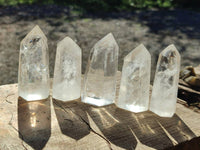 Polished Clear Quartz Crystals x 12 From Madagascar - Toprock Gemstones and Minerals