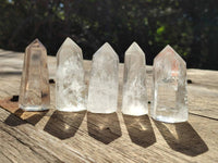 Polished Clear Quartz Crystals x 12 From Madagascar - Toprock Gemstones and Minerals
