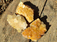 Natural Golden Limonite Quartz Clusters x 28 From Solwezi, Zambia - Toprock Gemstones and Minerals