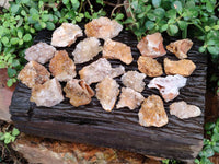 Natural Golden Limonite Quartz Clusters x 28 From Solwezi, Zambia - Toprock Gemstones and Minerals