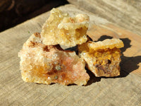 Natural Golden Limonite Quartz Clusters x 28 From Solwezi, Zambia - Toprock Gemstones and Minerals