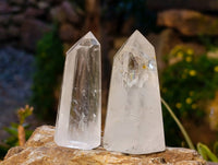 Polished Clear Quartz Crystals x 12 From Madagascar - Toprock Gemstones and Minerals